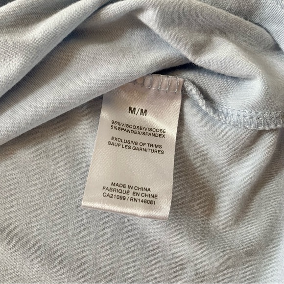 ARDENE Light Blue Ruffle Sleeve Flowy T-Shirt | M - Picture 5 of 6